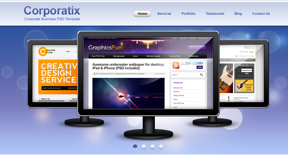 Corporatix Corporate PSD Website