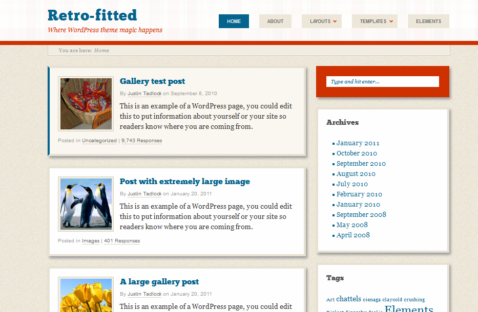 retro-fitted - A fun retro style blogging theme