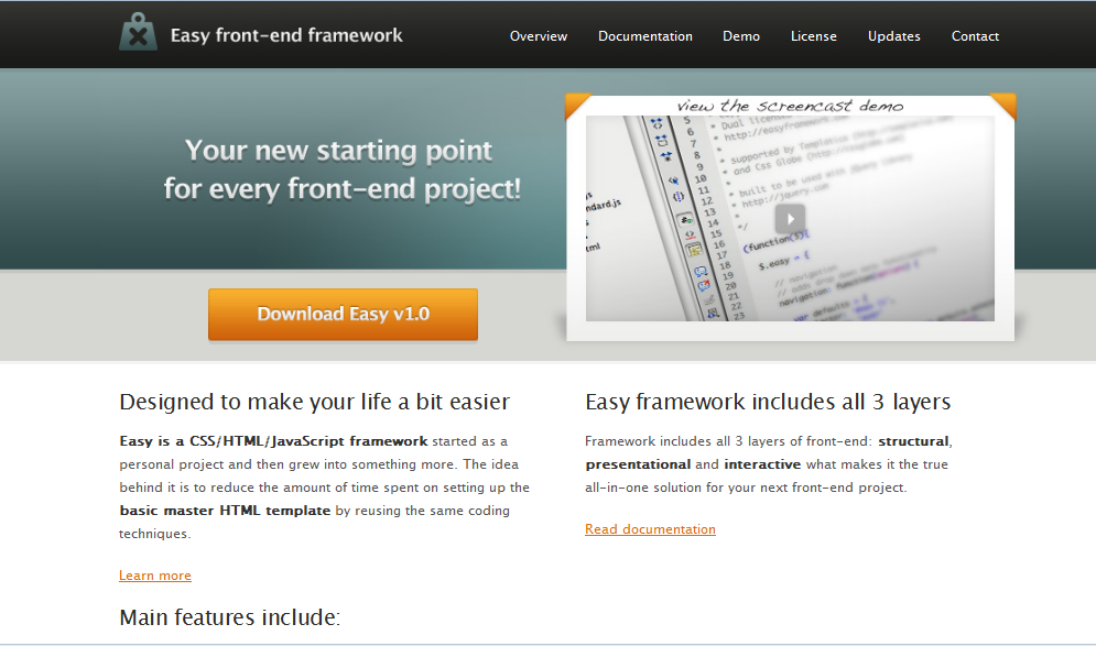 Easy Front End Framework