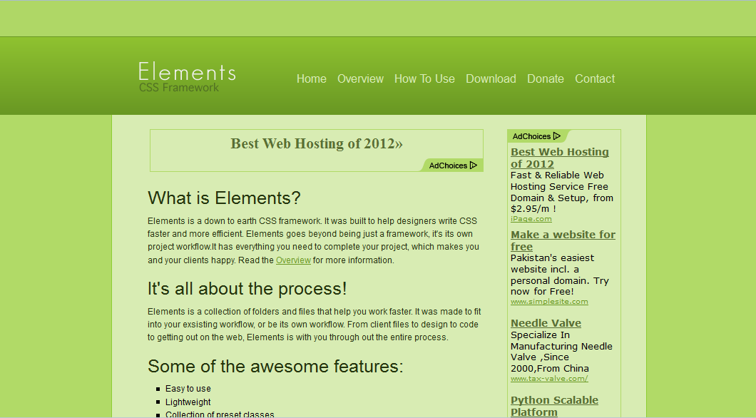 Elements CSS Framework